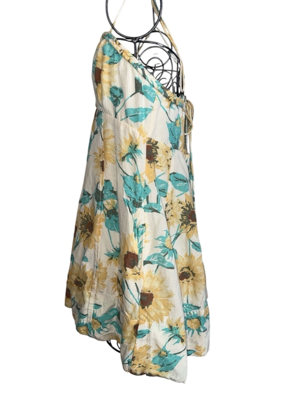 Free People Altura Printed Mini Dress Pale Sunflower Combo XL - Picture 5 of 13
